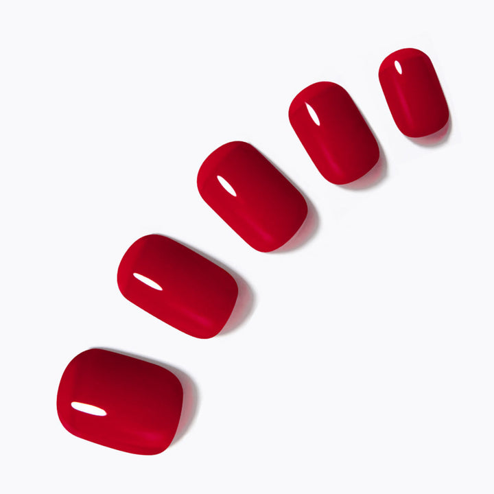 New Magic Press Nails (Mani)  - Red Pop (Regular Round)