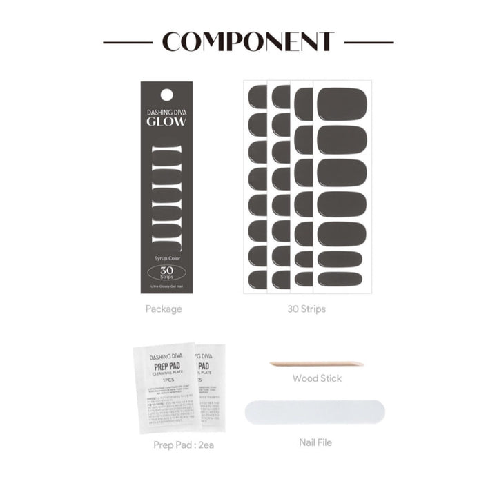  No Cure Gel Nail Strips (Mani)  - WMC011 Ink