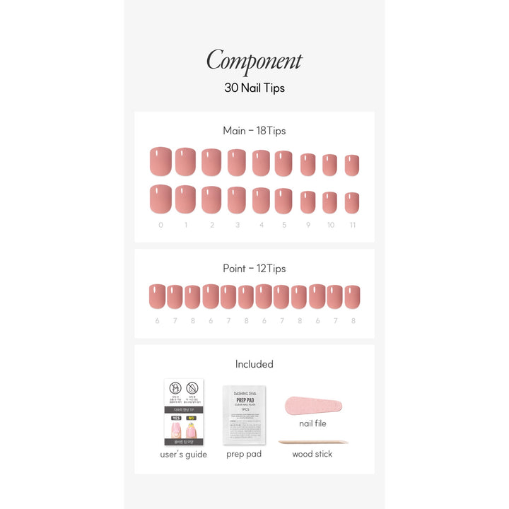 New Magic Press Nails (Mani)  - Dry Rose