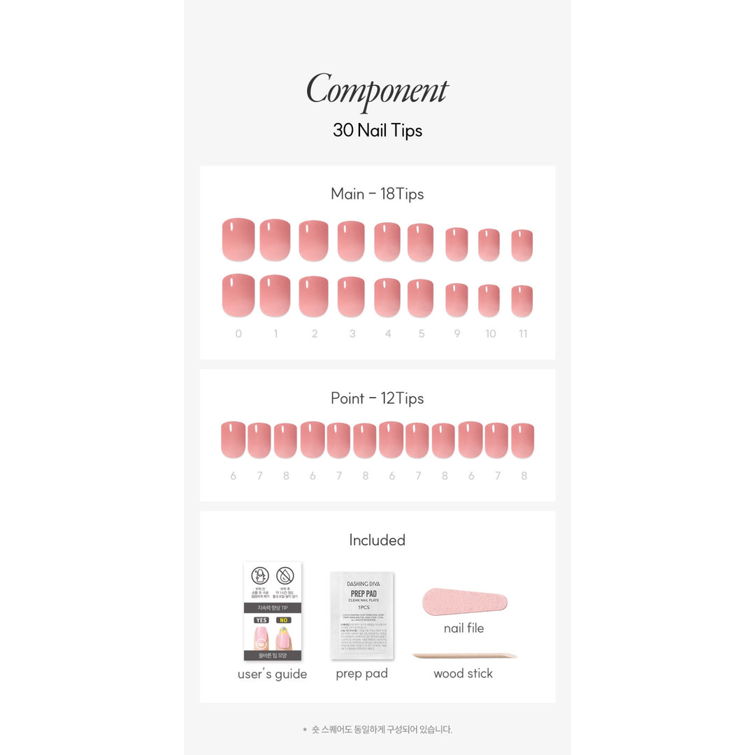 New Magic Press Nails (Mani)  - Rosy (Regular)