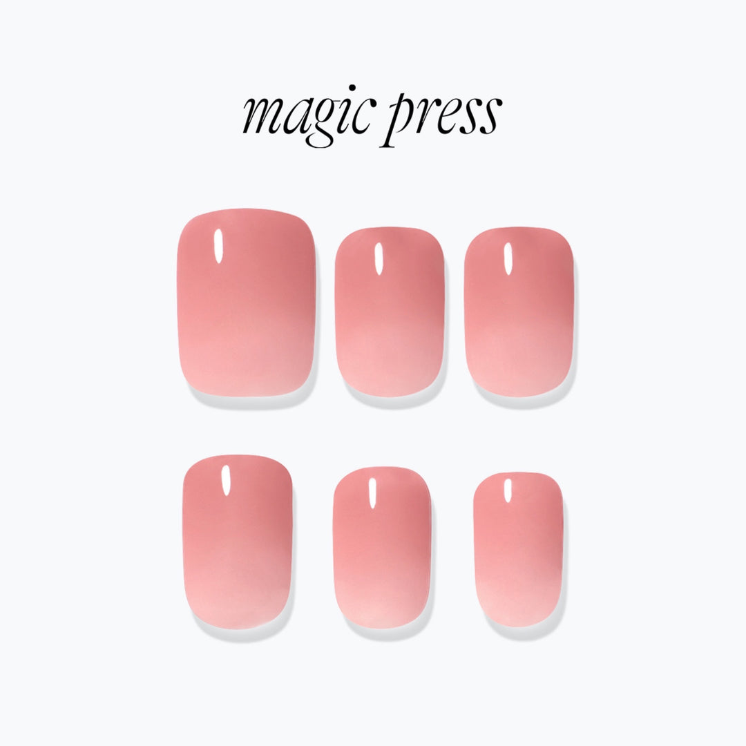 New Magic Press Nails (Mani)  - Rosy (Regular)