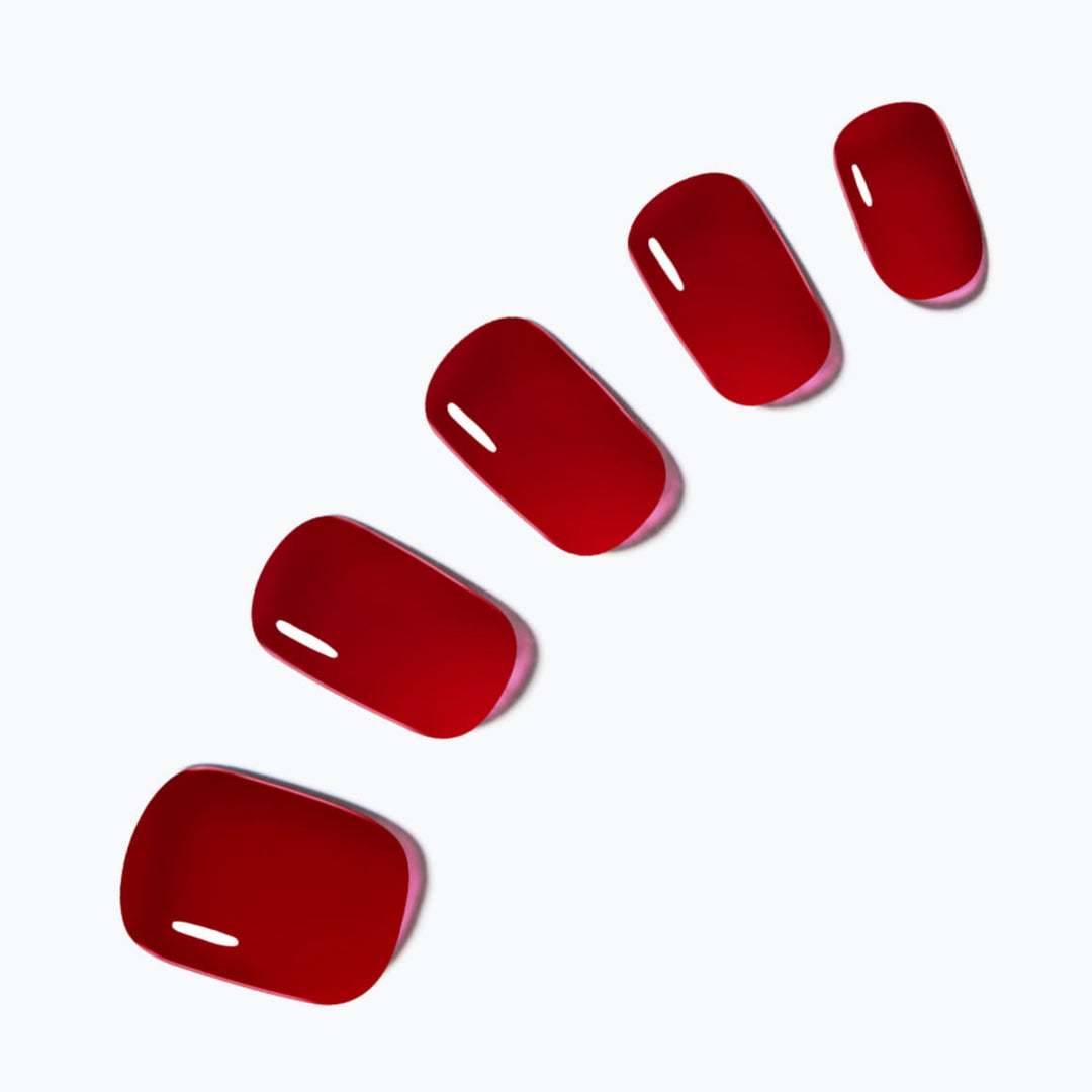 New Magic Press Nails (Mani)  - Burgundy (Short)