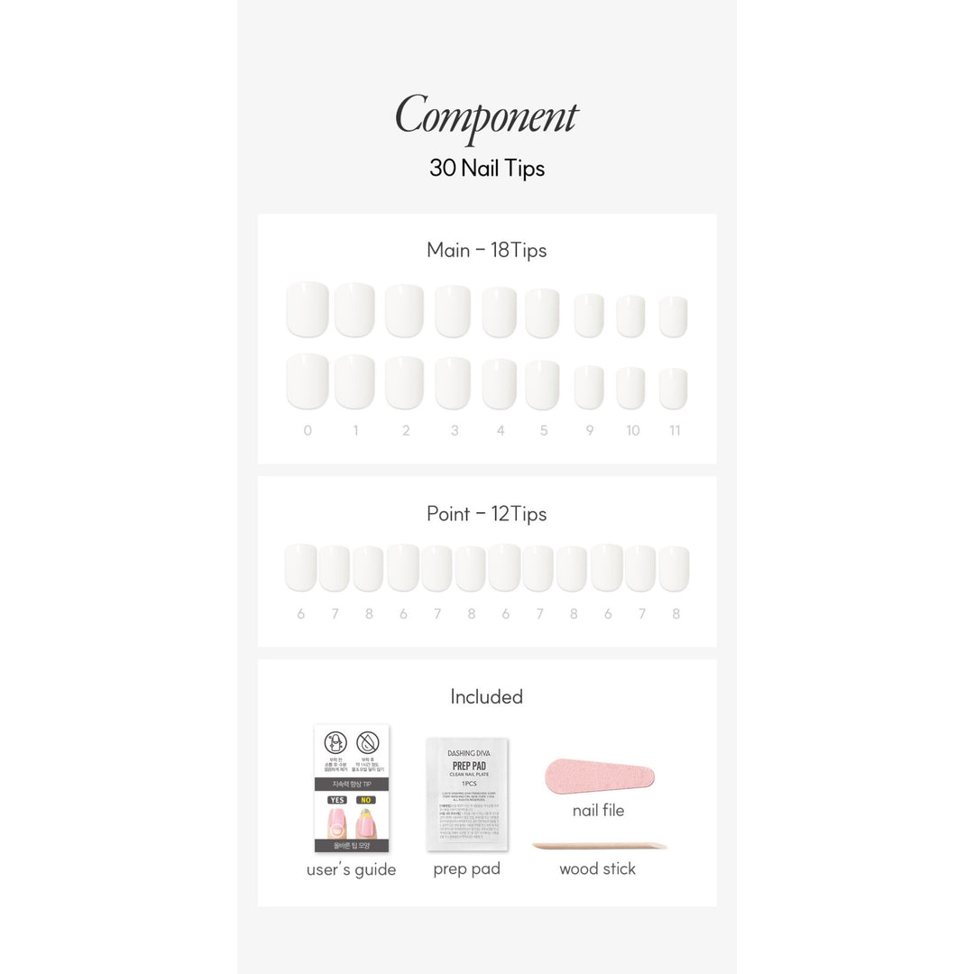 New Magic Press Nails (Mani)  - Steady White
