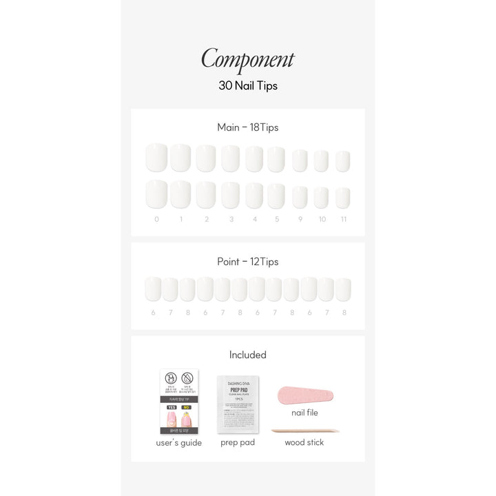 New Magic Press Nails (Mani)  - Steady White